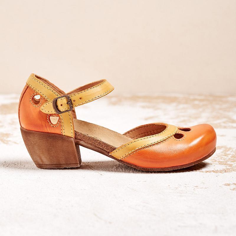 Amalia - Comfortable low-heeled sandals